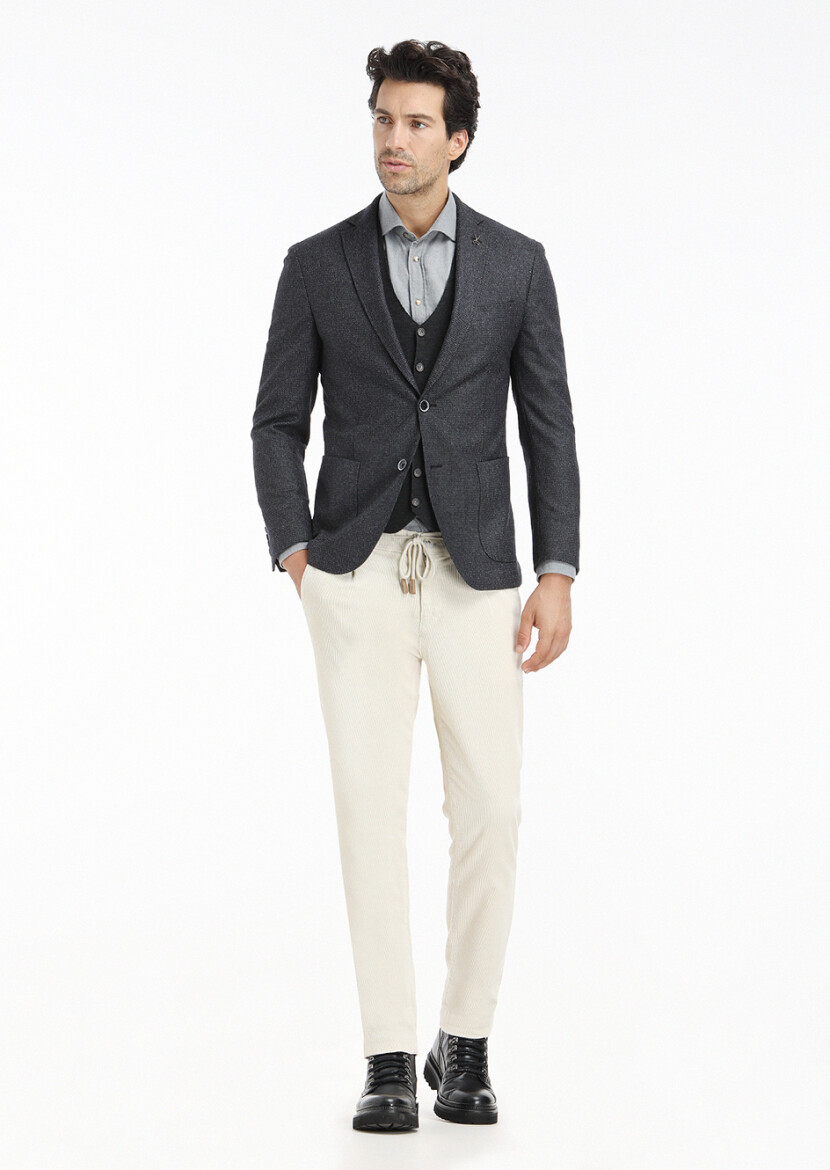 Hard Coal Micro Zeroweight Slim Fit Wool Blended Jacket - 1