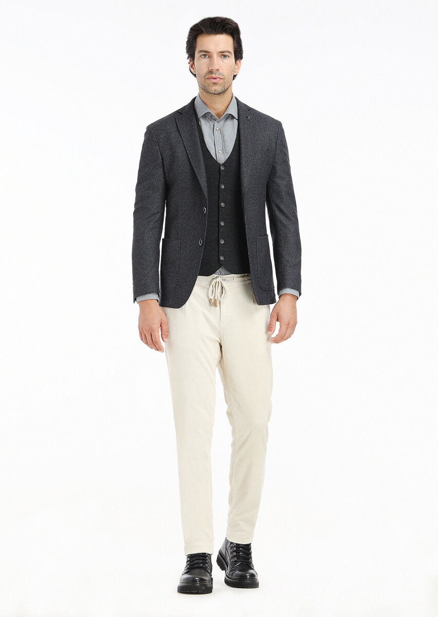Hard Coal Micro Zeroweight Slim Fit Wool Blended Jacket - 4