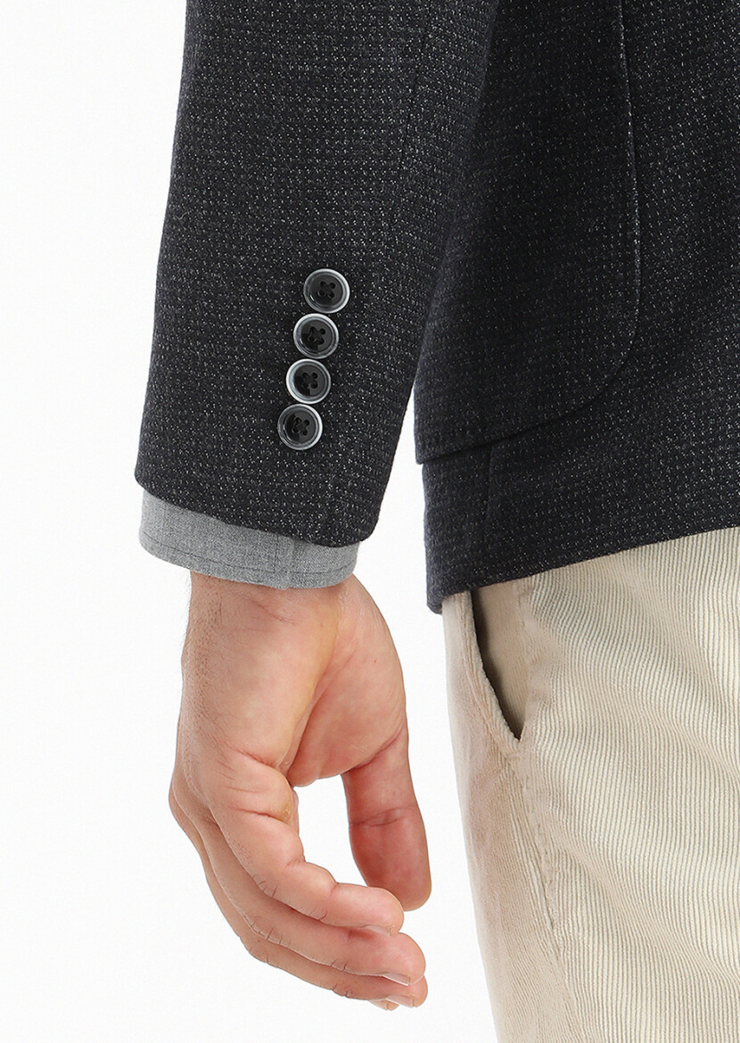 Hard Coal Micro Zeroweight Slim Fit Wool Blended Jacket - 5