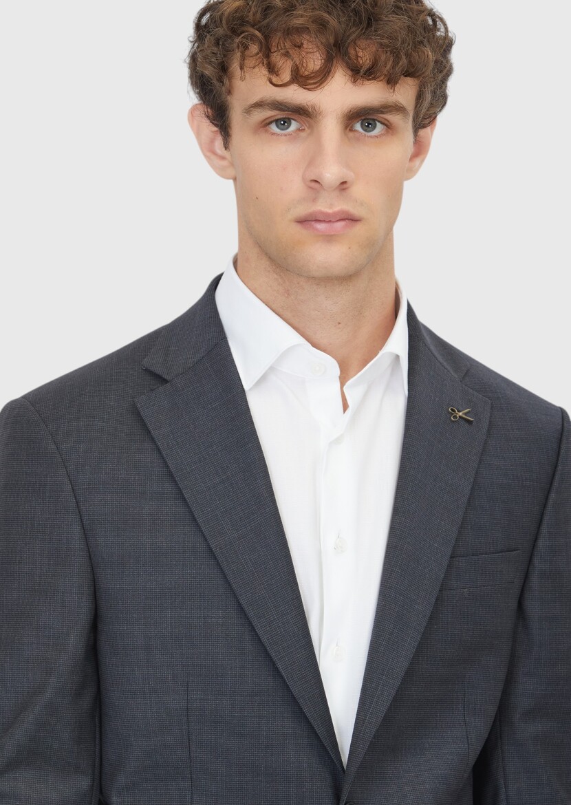 Hard Coal Modern Fit Wool Blended Suit - 3