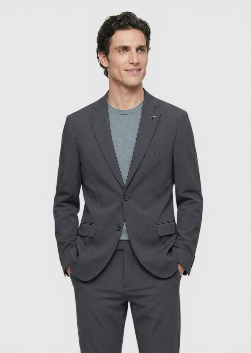 Hard Coal Plain Comfort Fit Suit - RAMSEY