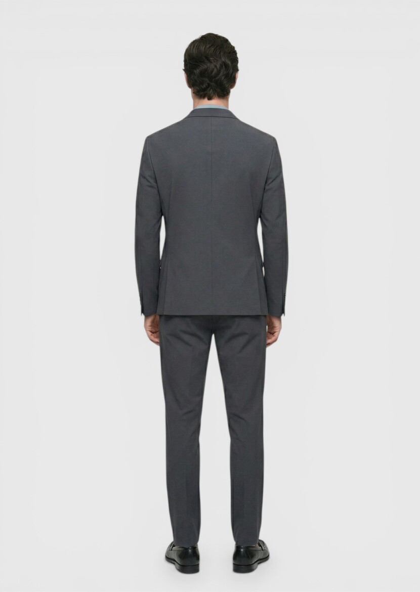 Hard Coal Plain Comfort Fit Suit - 5