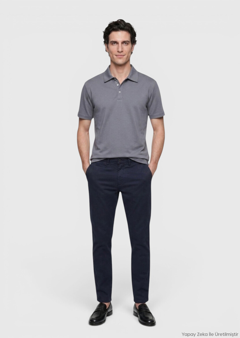 Hard Coal Plain Cotton Blended T-Shirt - RAMSEY