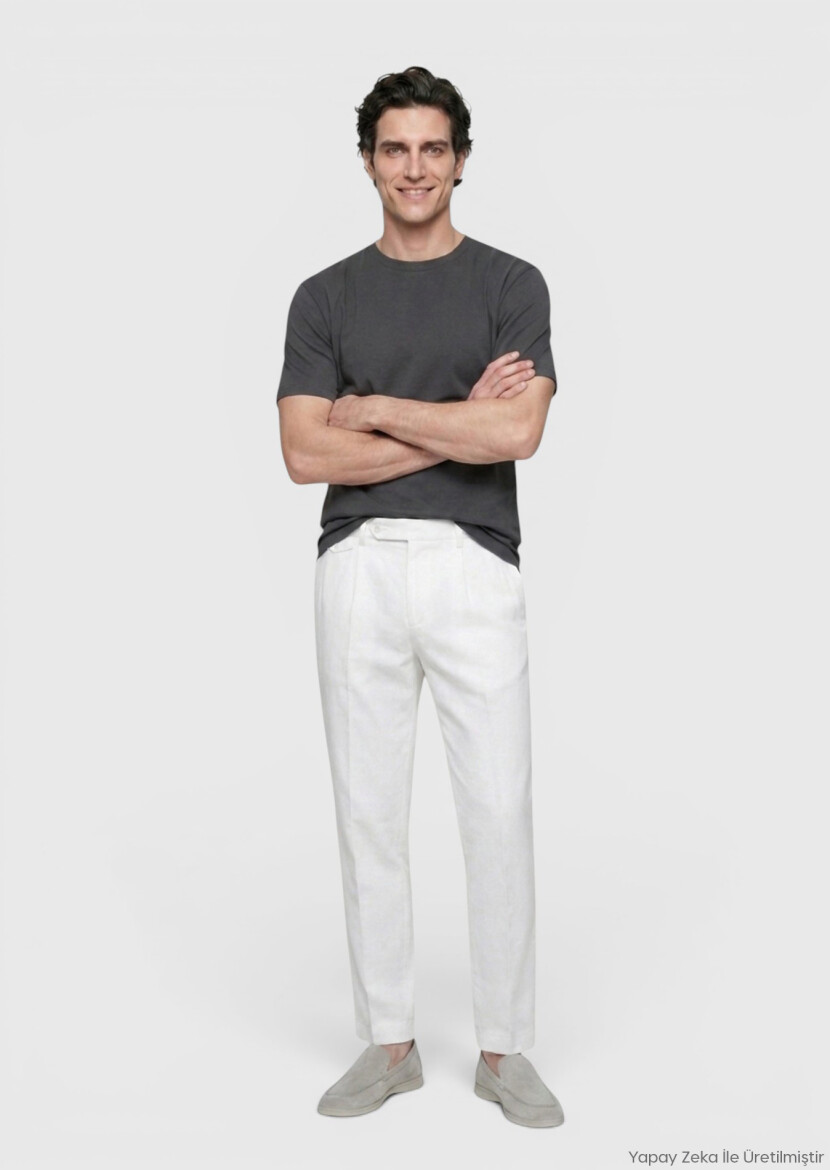 Hard Coal Plain Cotton Blended T-Shirt - RAMSEY