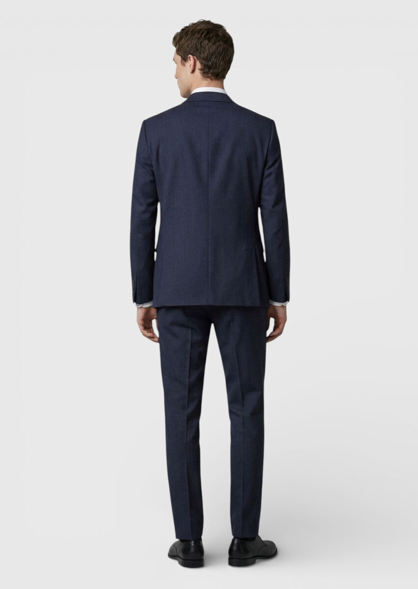 Hard Coal Plain Modern Fit 100% Wool Suit - 4