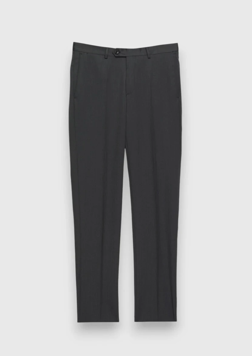 Hard Coal Plain Regular Fit 100% Wool Suit - 2