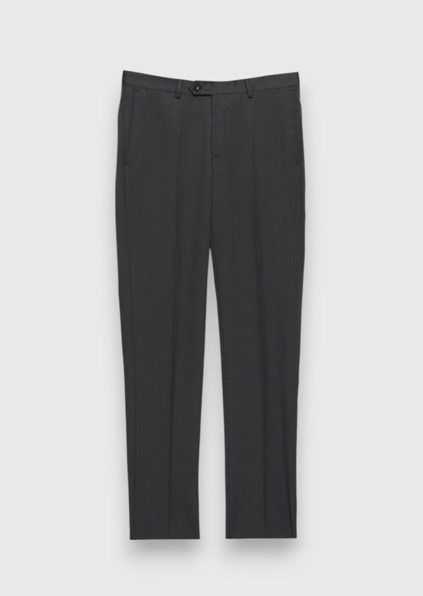 Hard Coal Plain Regular Fit 100% Wool Suit - 6