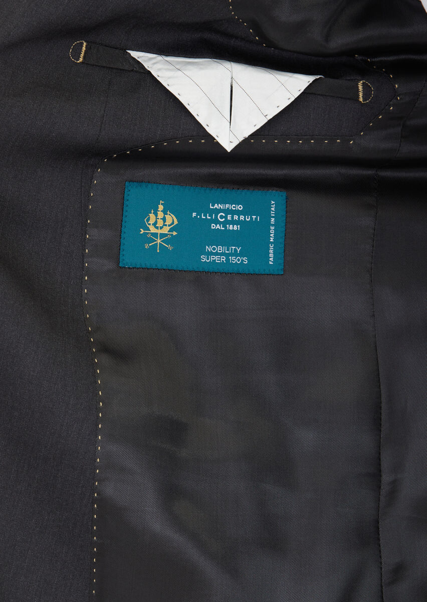 Hard Coal Plain Regular Fit 100% Wool Suit - 5