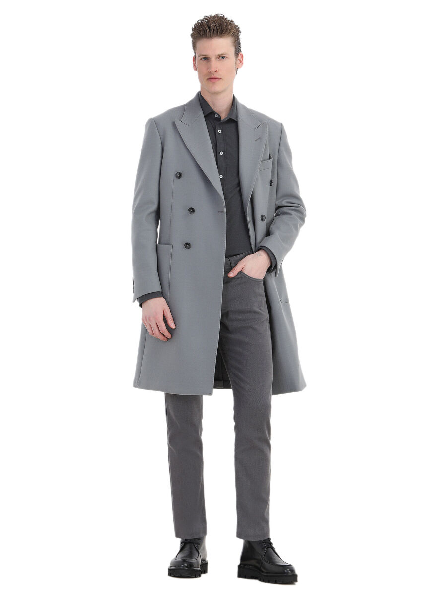 Hard Coal Plain Regular Fit Long Weaving Casual Shirt - 3