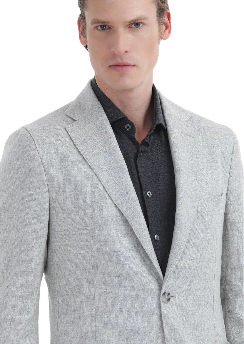 Hard Coal Plain Regular Fit Weaving Casual Cotton Blended Shirt - 4