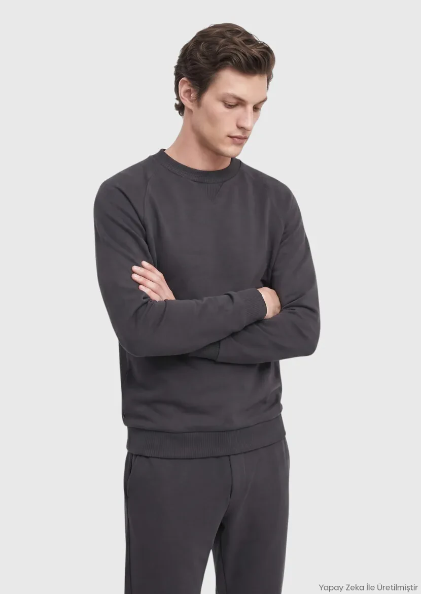 Hard Coal Plain Sweatshirt 