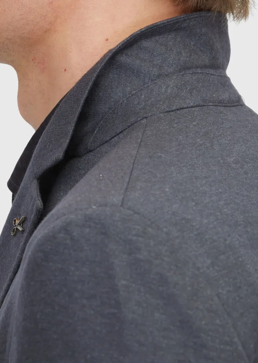 Hard Coal Plain Wool Blended Jacket - 5