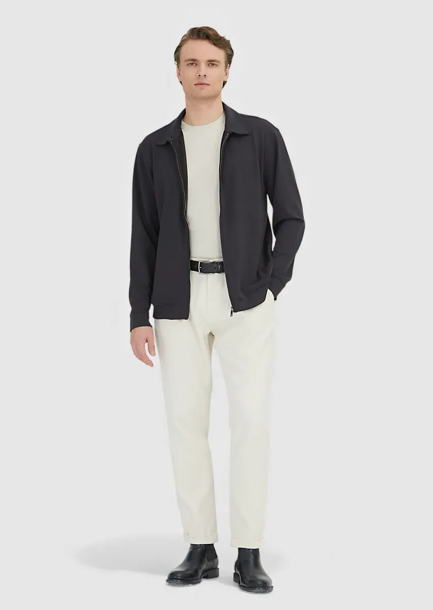 Hard Coal Polo Neck Plain Sweatshirt - 2