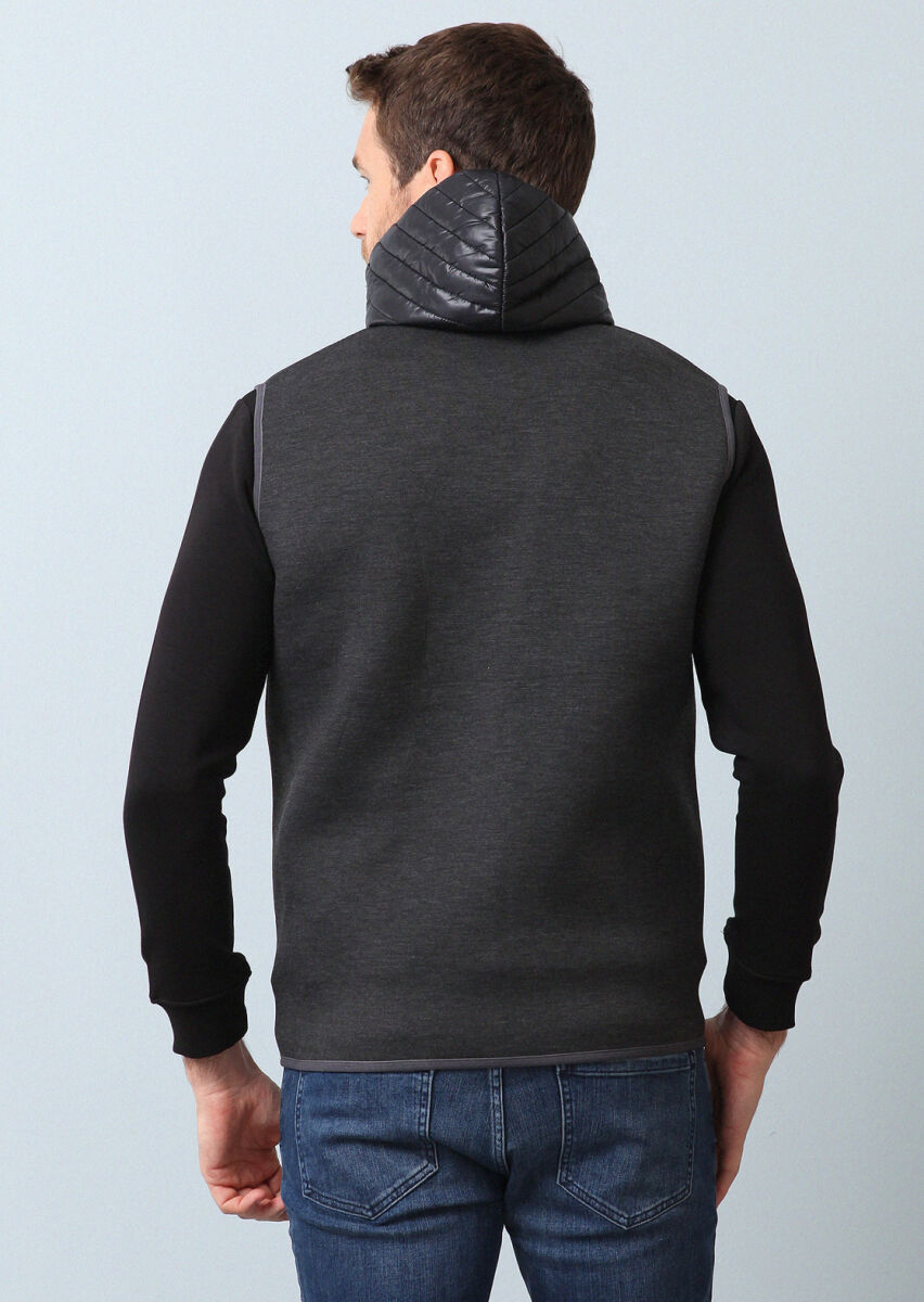 Hard Coal Regular Fit Casual Knitting Puffer Vest - 5