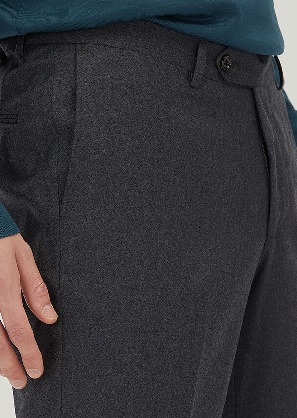 Hard Coal Regular Fit Classical 100% Wool Trousers - 3