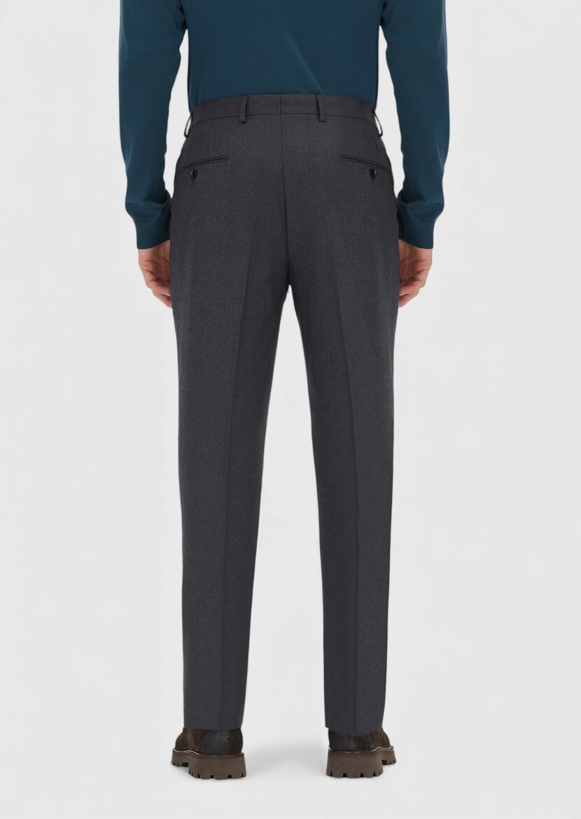 Hard Coal Regular Fit Classical 100% Wool Trousers - 4