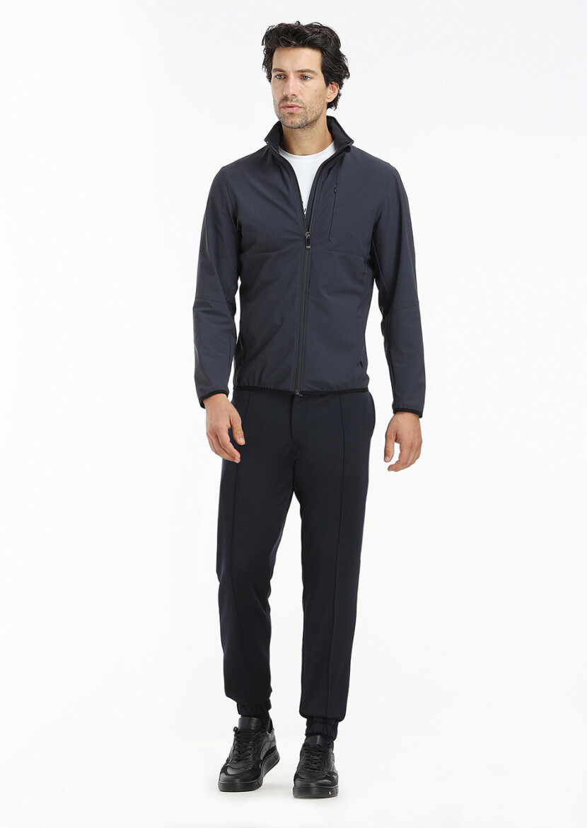 Hard Coal Regular Fit Hidden Hood Casual Weaving Coat - 1