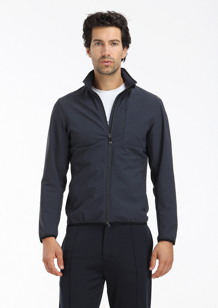 Hard Coal Regular Fit Hidden Hood Casual Weaving Coat - 3