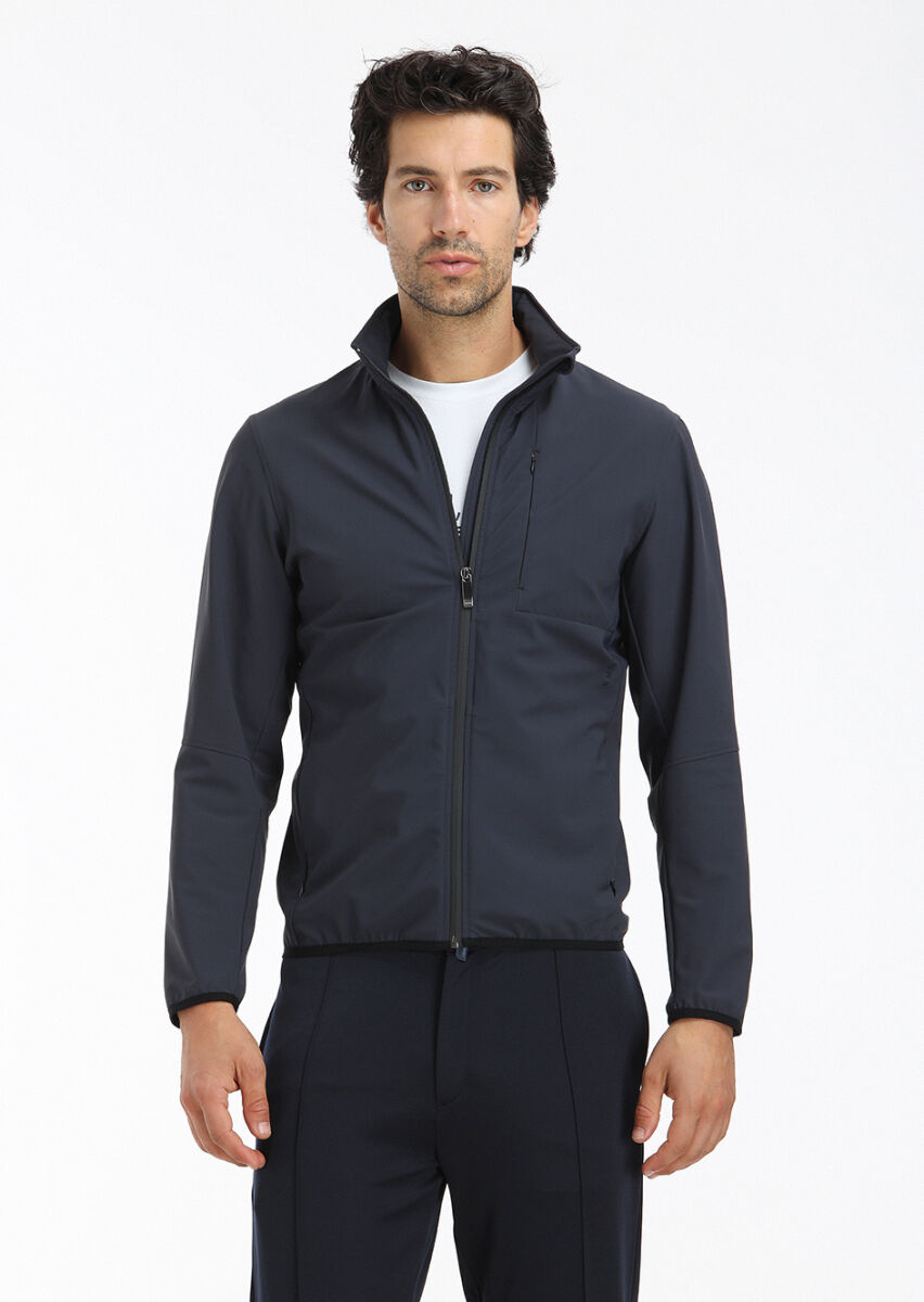 Hard Coal Regular Fit Hidden Hood Casual Weaving Coat - 3