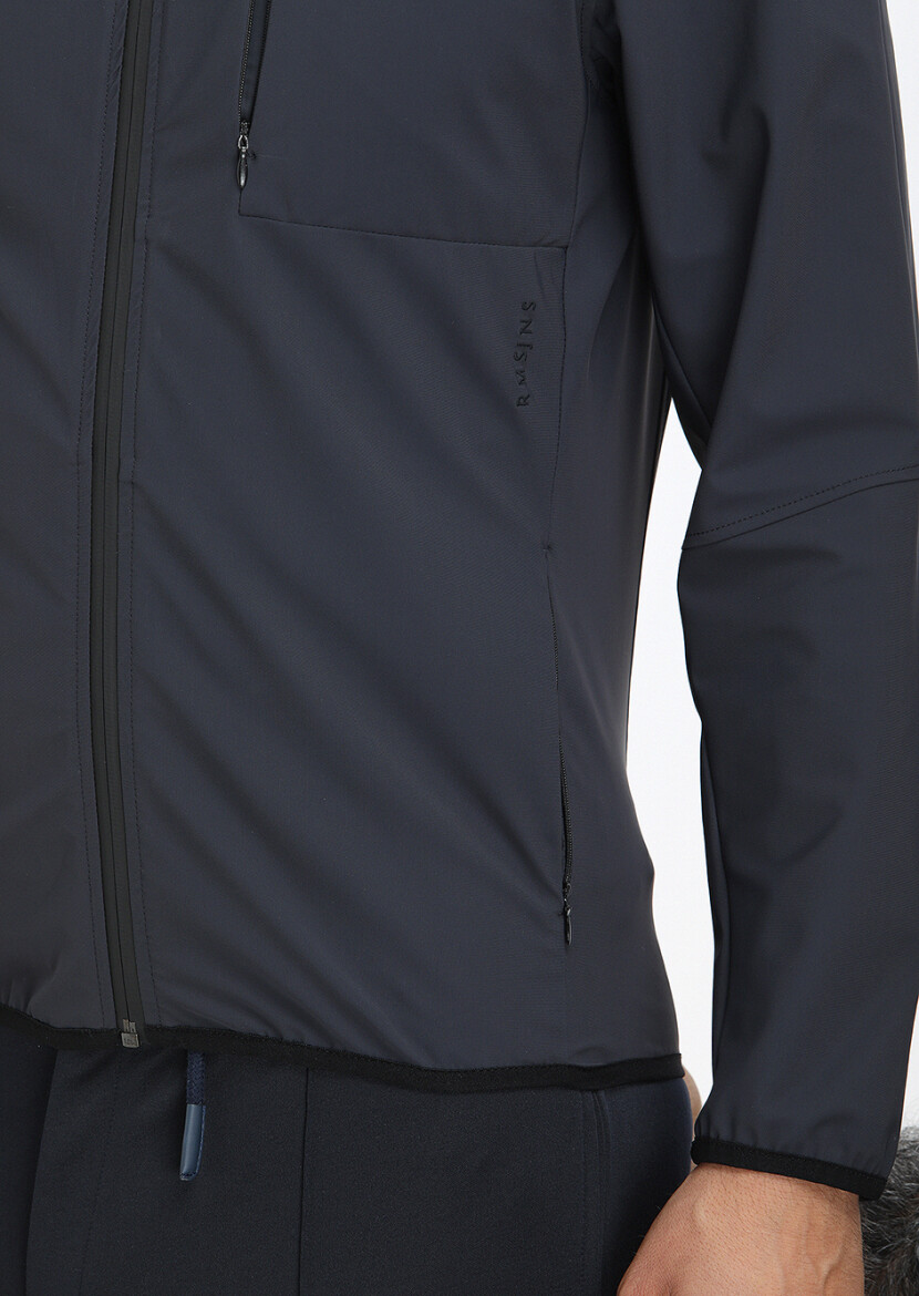 Hard Coal Regular Fit Hidden Hood Casual Weaving Coat - 5