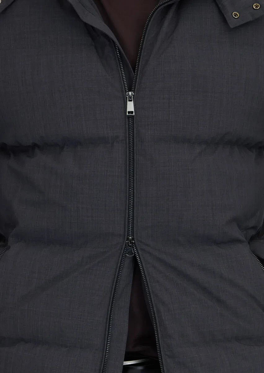 Hard Coal Regular Fit Hooded Casual Weaving Coat - 6