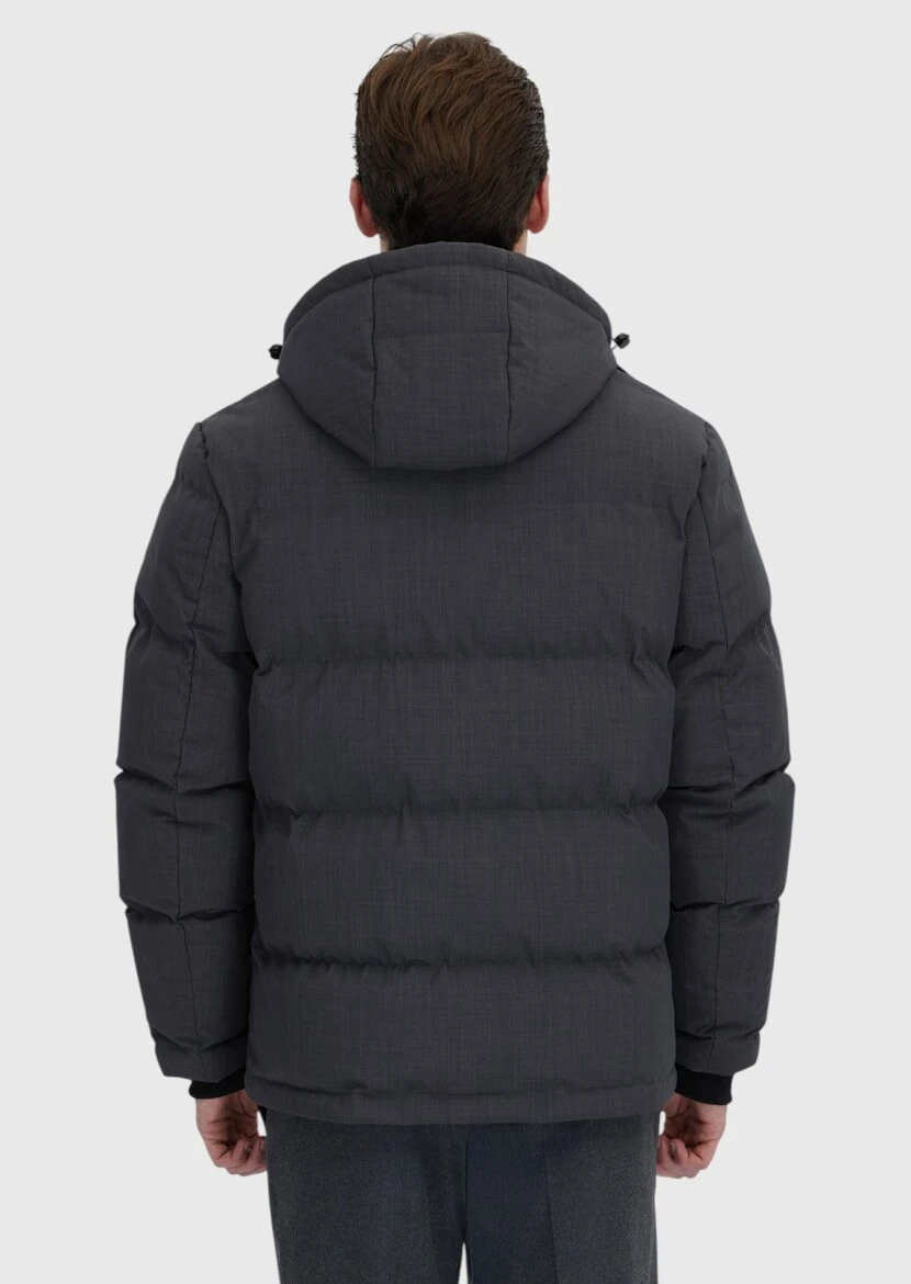 Hard Coal Regular Fit Hooded Casual Weaving Coat - 7
