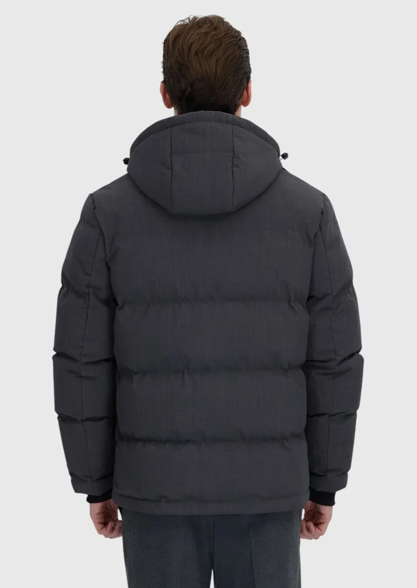 Hard Coal Regular Fit Hooded Casual Weaving Coat - 7