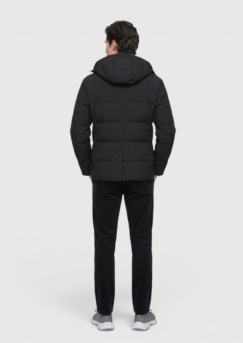 Hard Coal Regular Fit Hooded Casual Weaving Coat - 5