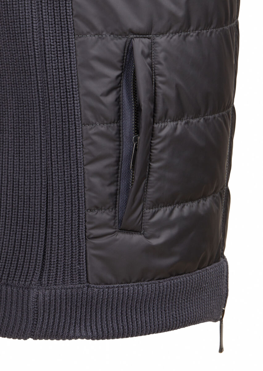 Hard Coal Regular Fit Mock-Turtleneck Casual Knitting Knit Vest - 3