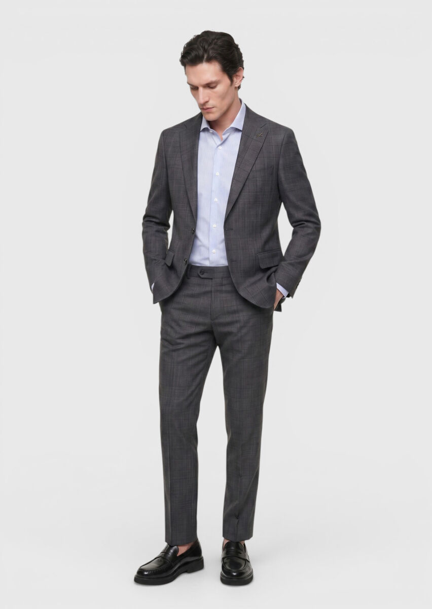 Hard Coal Regular Fit Silk Blended Suit - 4