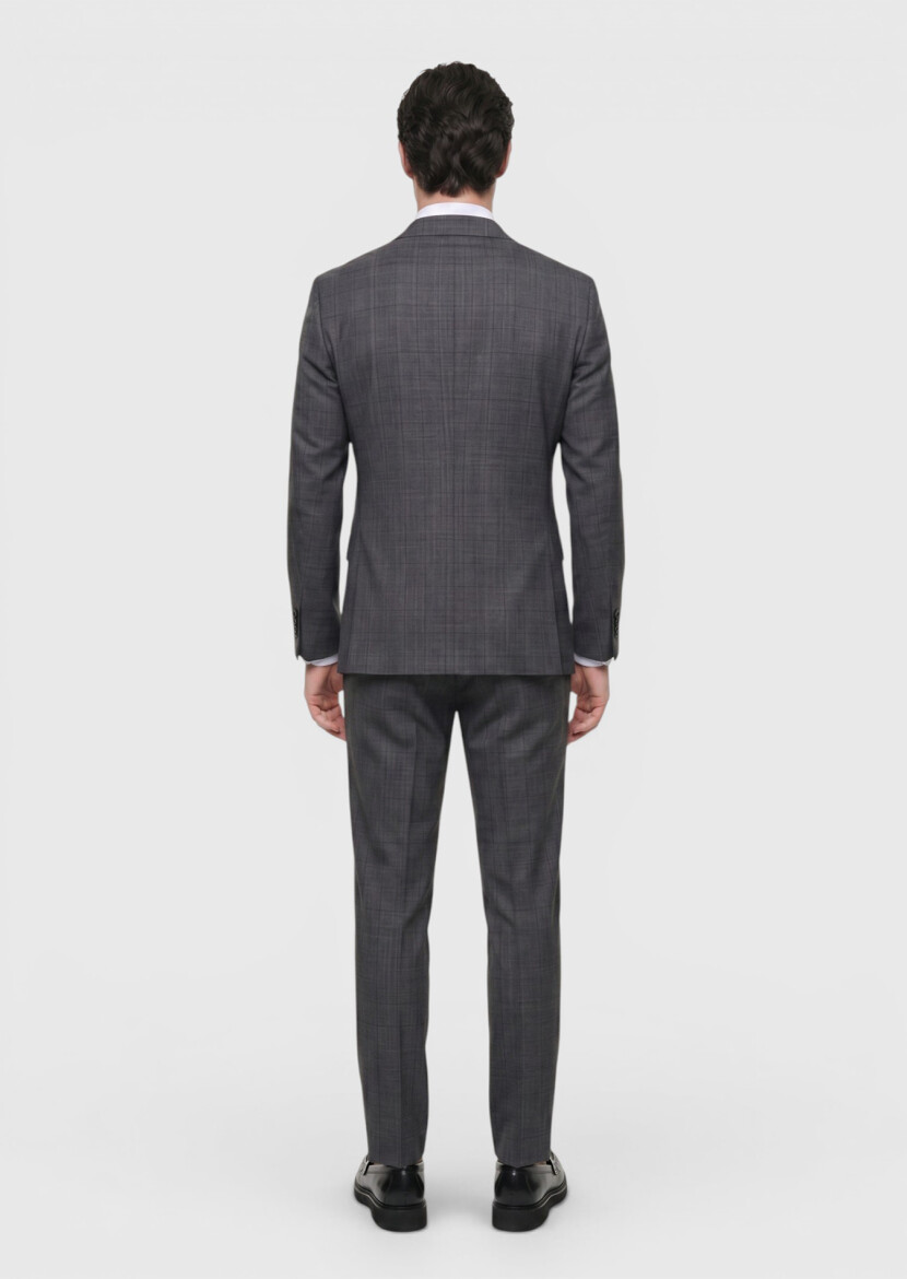 Hard Coal Regular Fit Silk Blended Suit - 5