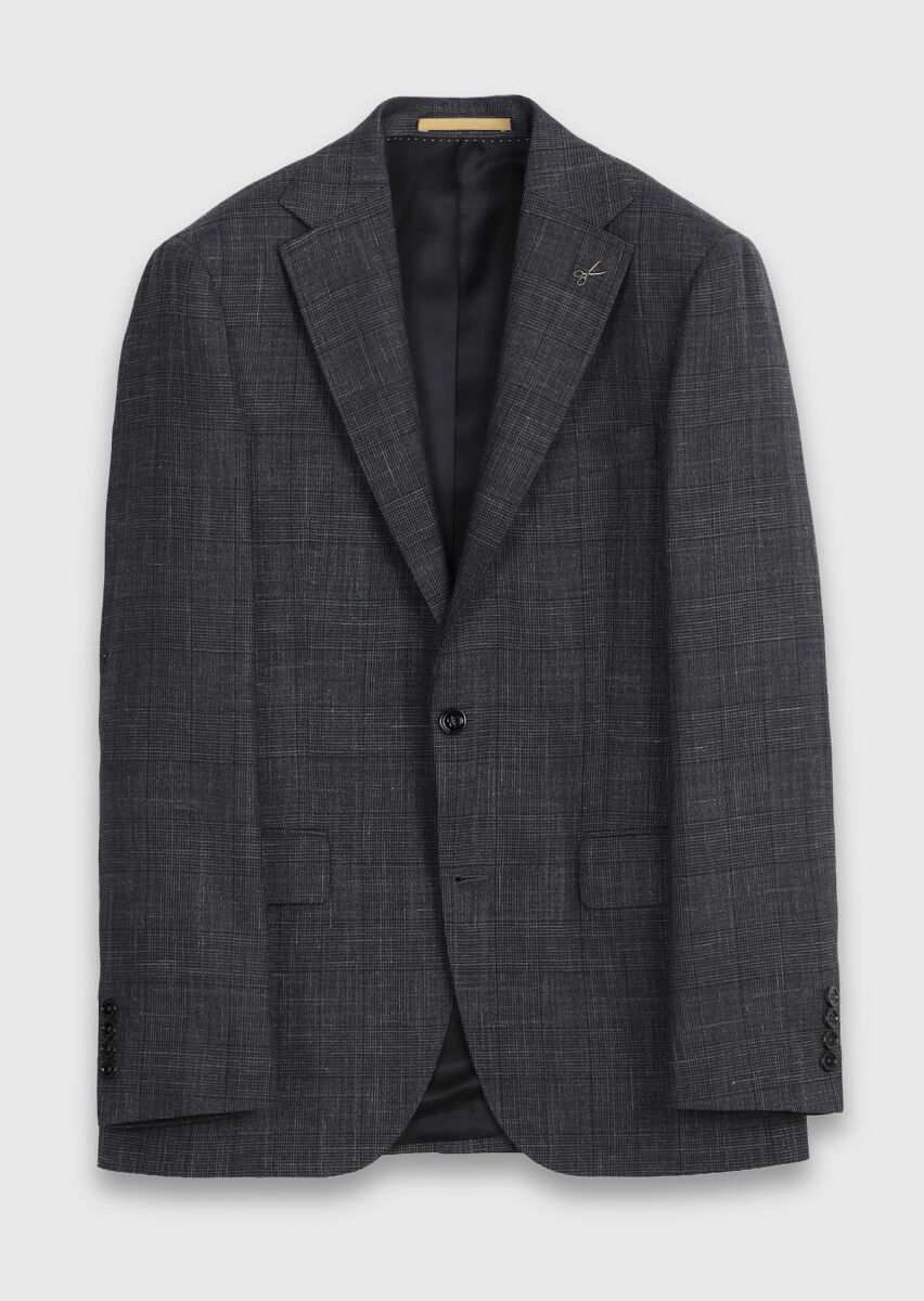 Hard Coal Regular Fit Silk Blended Suit - 6