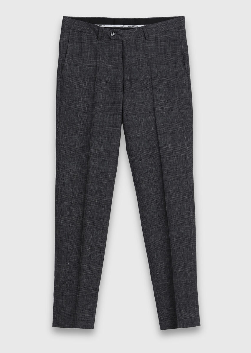 Hard Coal Regular Fit Silk Blended Suit - 7