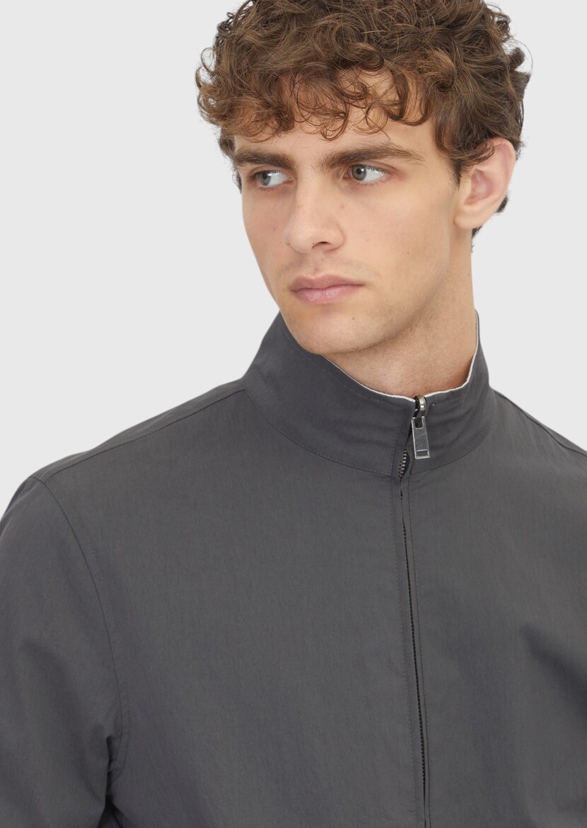 Hard Coal Regular Fit Turtleneck Casual Technical Double-Sided Coat - 4