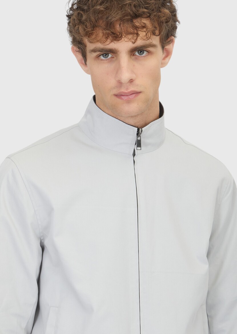 Hard Coal Regular Fit Turtleneck Casual Technical Double-Sided Coat - 5