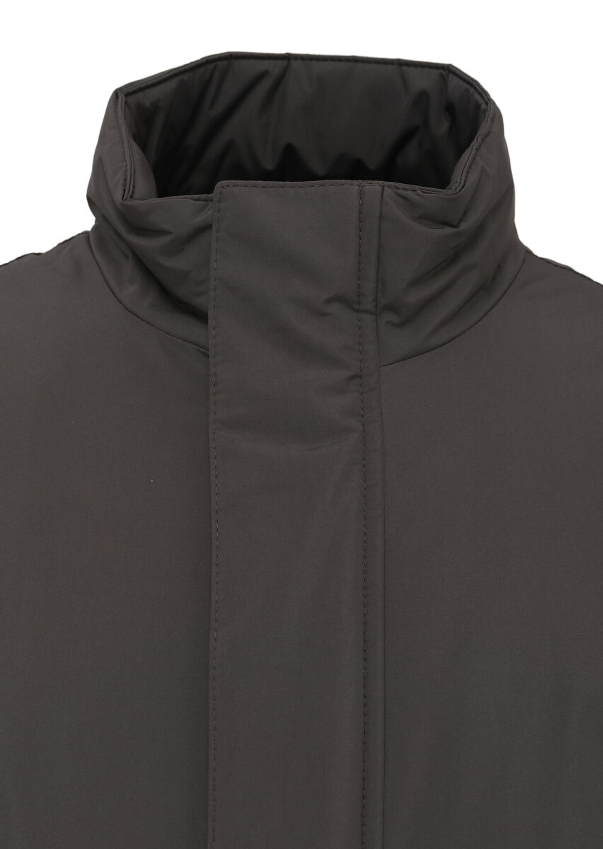 Hard Coal Regular Fit Turtleneck Casual Weaving Coat - 2