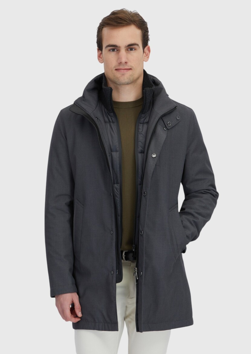 Hard Coal Regular Fit Turtleneck Casual Weaving Coat - RAMSEY