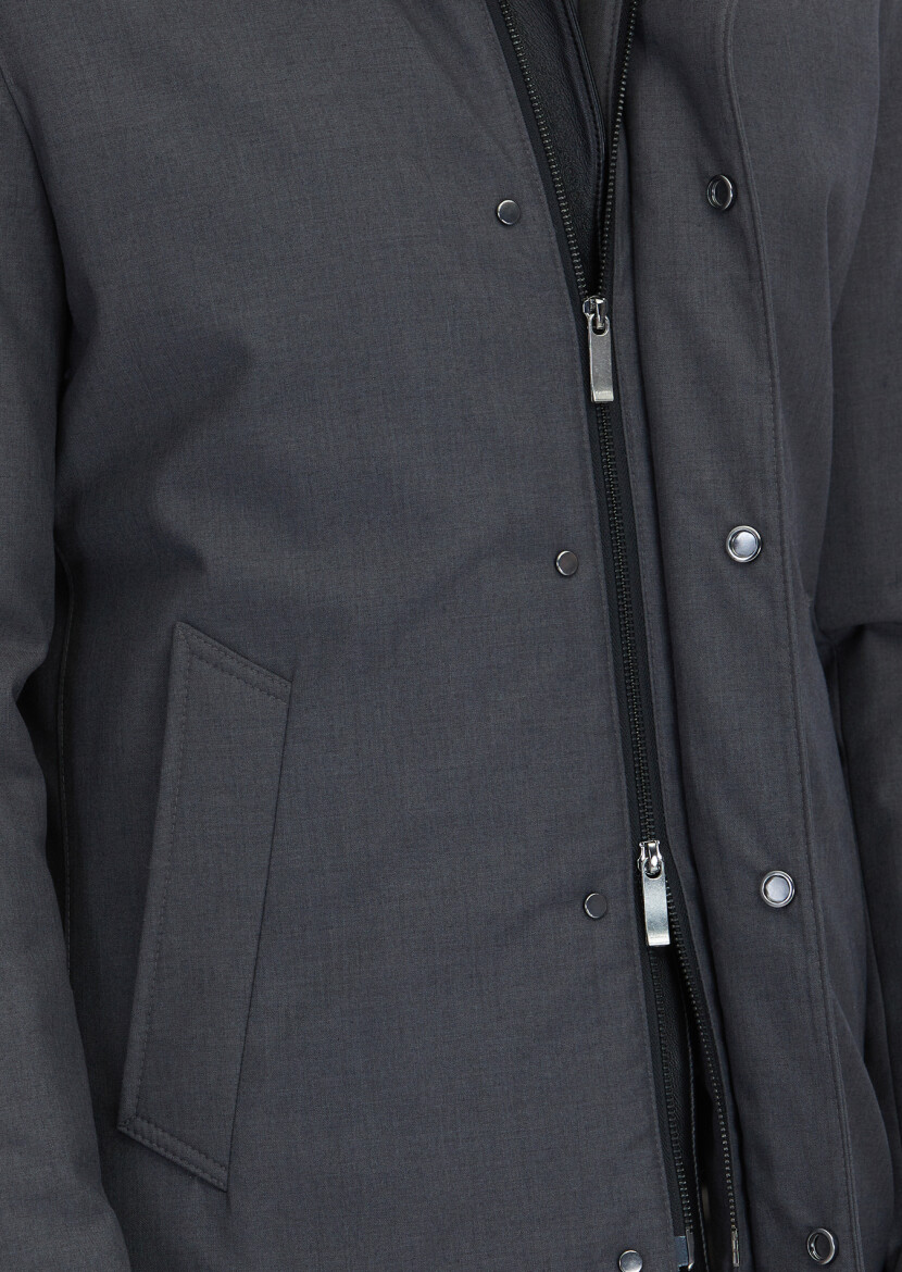 Hard Coal Regular Fit Turtleneck Casual Weaving Coat - 8