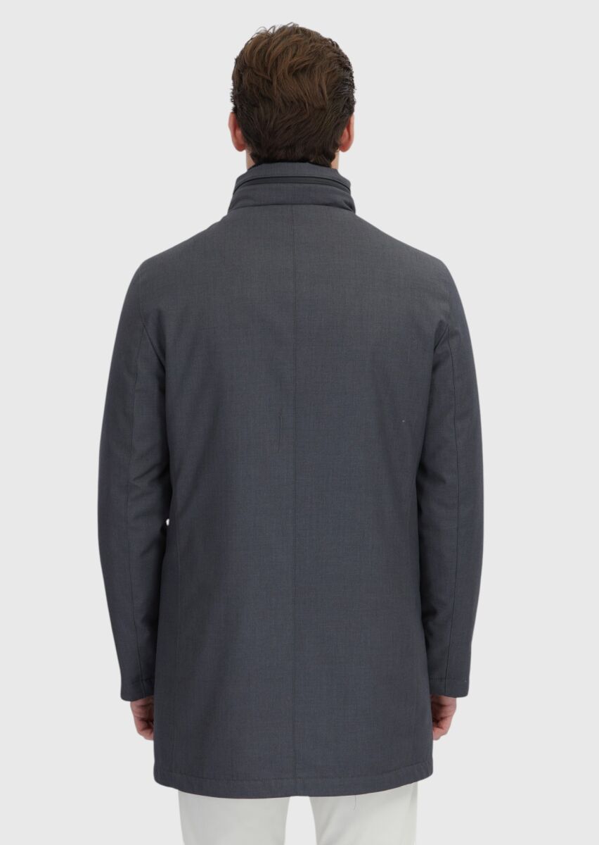 Hard Coal Regular Fit Turtleneck Casual Weaving Coat - 9