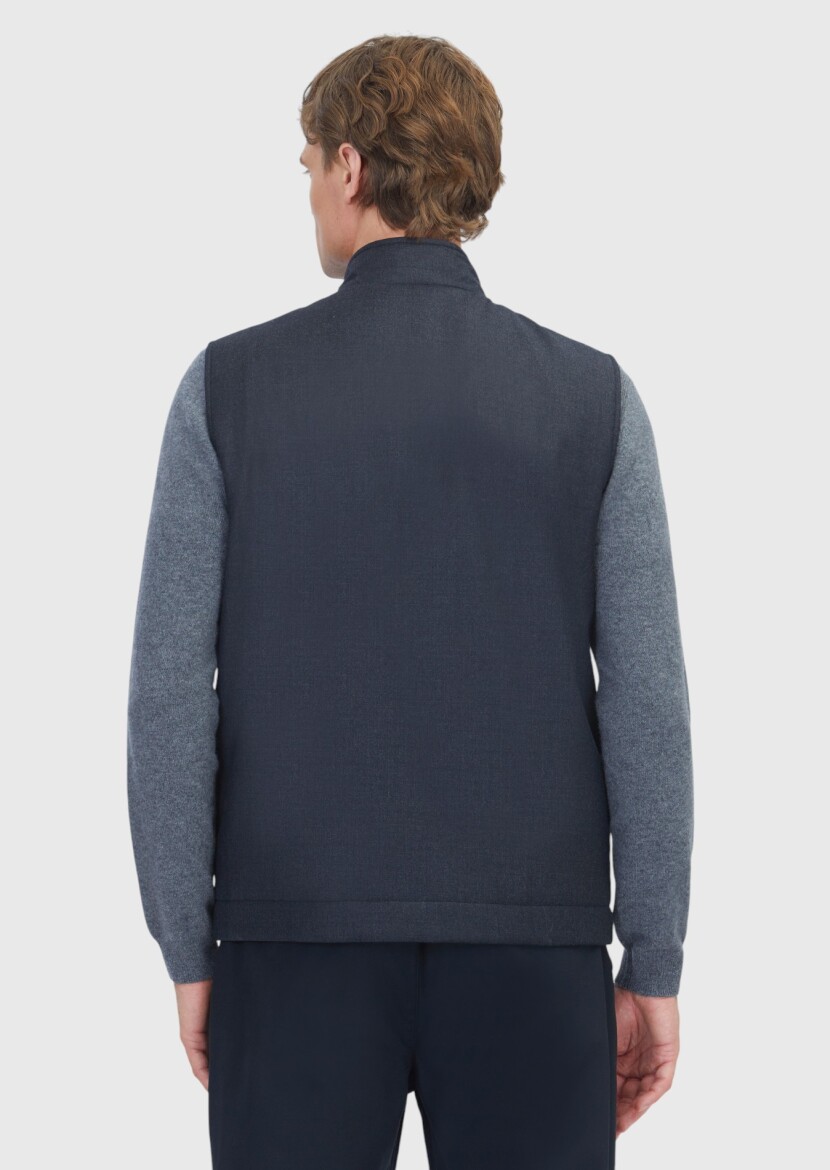 Hard Coal Regular Fit Turtleneck Casual Weaving Puffer Vest - 5