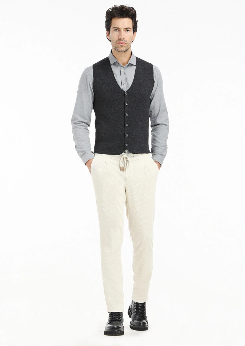 Hard Coal Regular Fit V-Neck Casual Knitting Knit Vest 