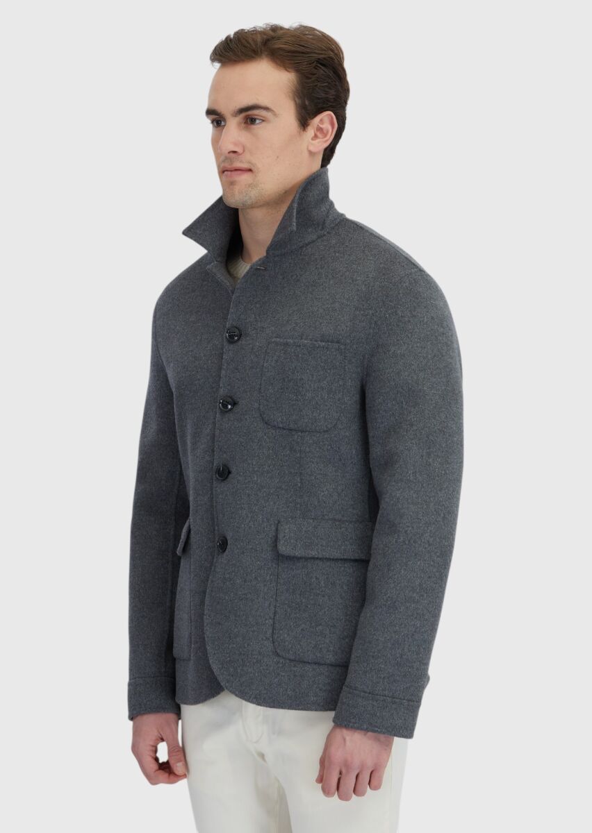 Hard Coal Regular Fit Wool Blended Blazer - 3