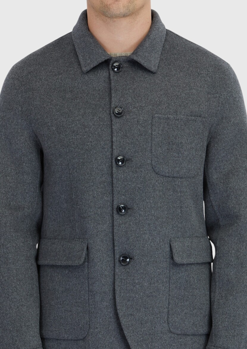 Hard Coal Regular Fit Wool Blended Blazer - 5