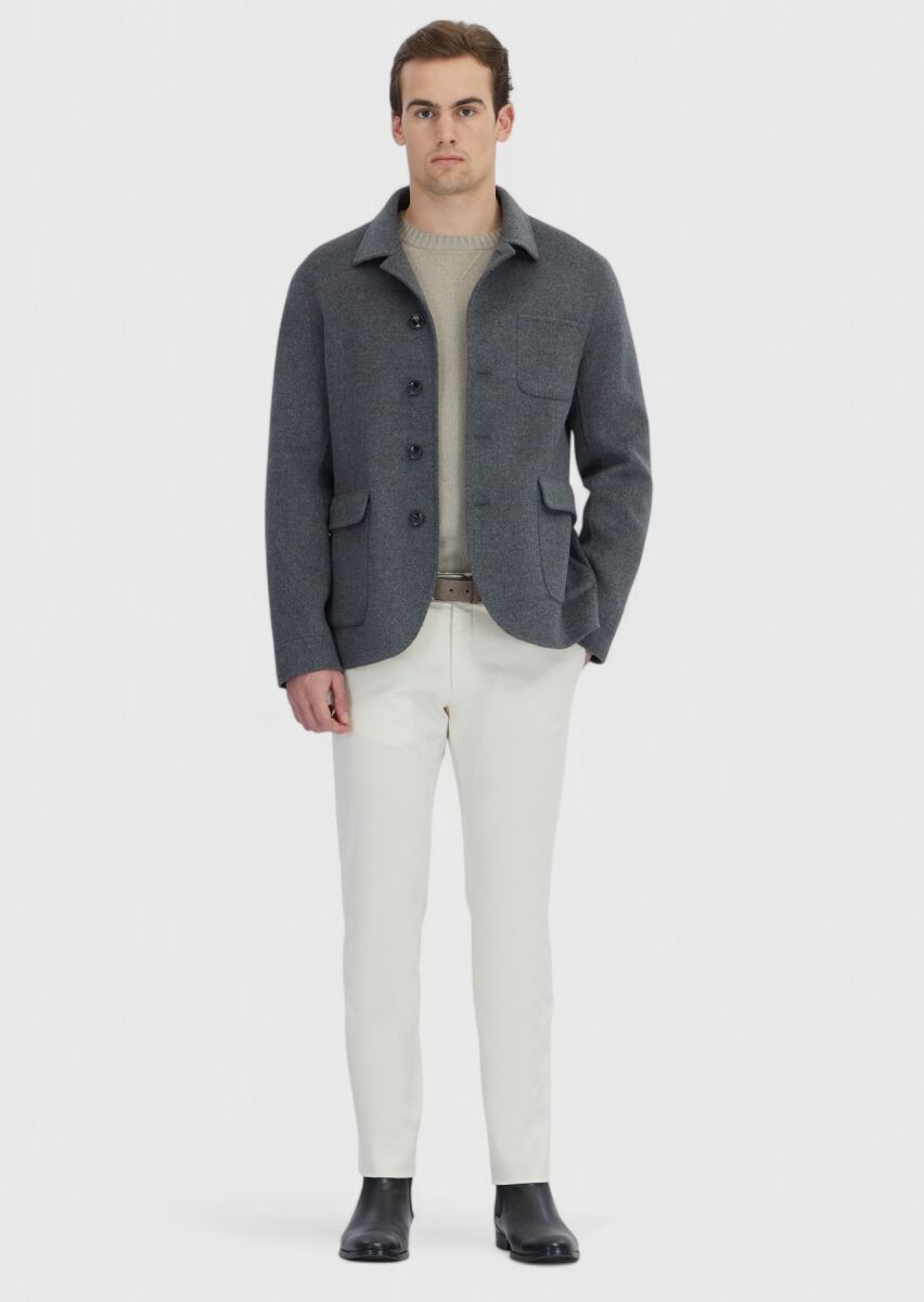 Hard Coal Regular Fit Wool Blended Lightweight Jacket - 2