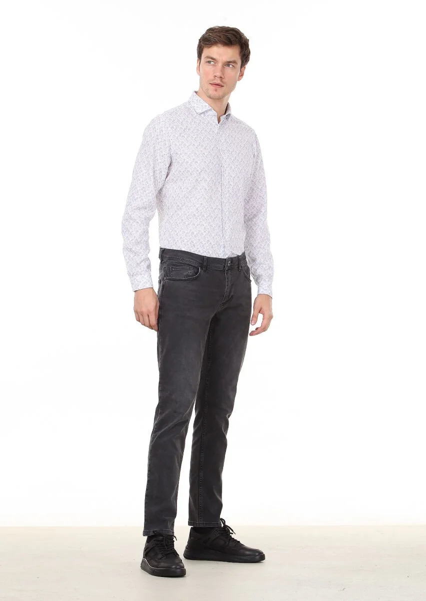 Hard Coal Slim Fit Denim Cotton Blended Trousers - 3