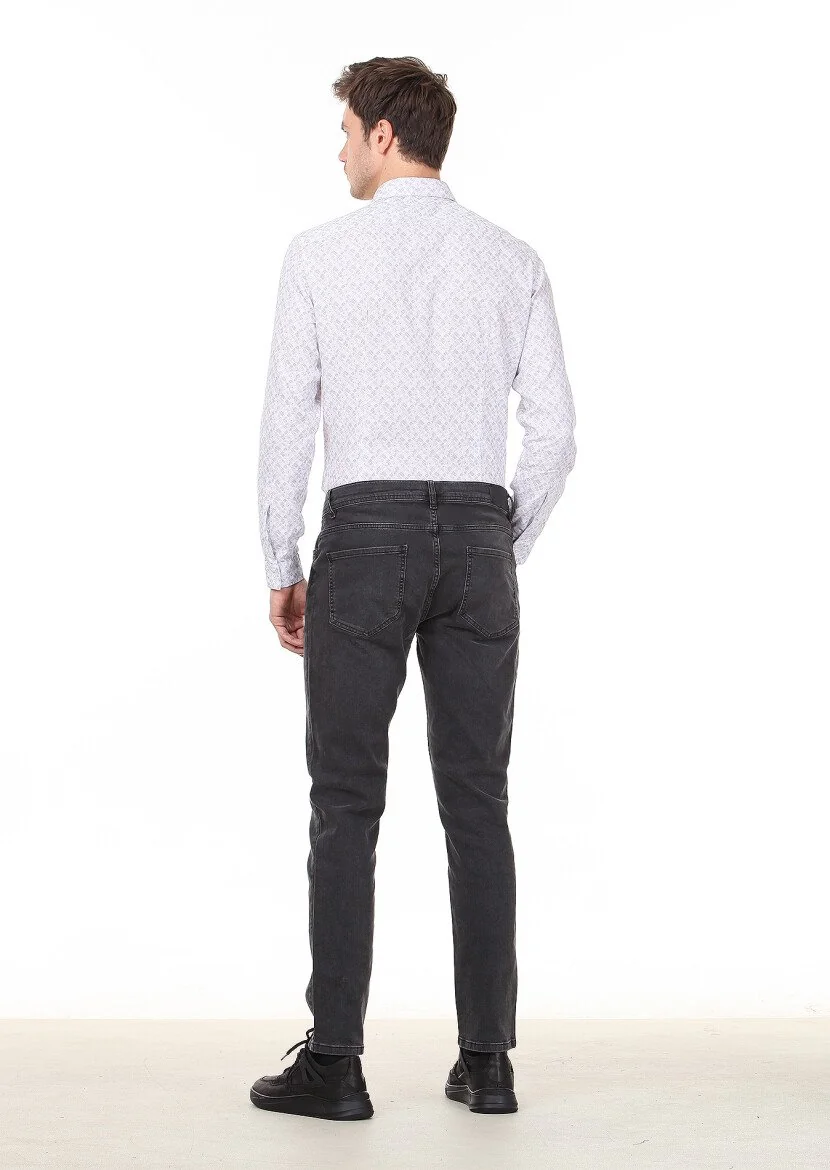 Hard Coal Slim Fit Denim Cotton Blended Trousers - 4