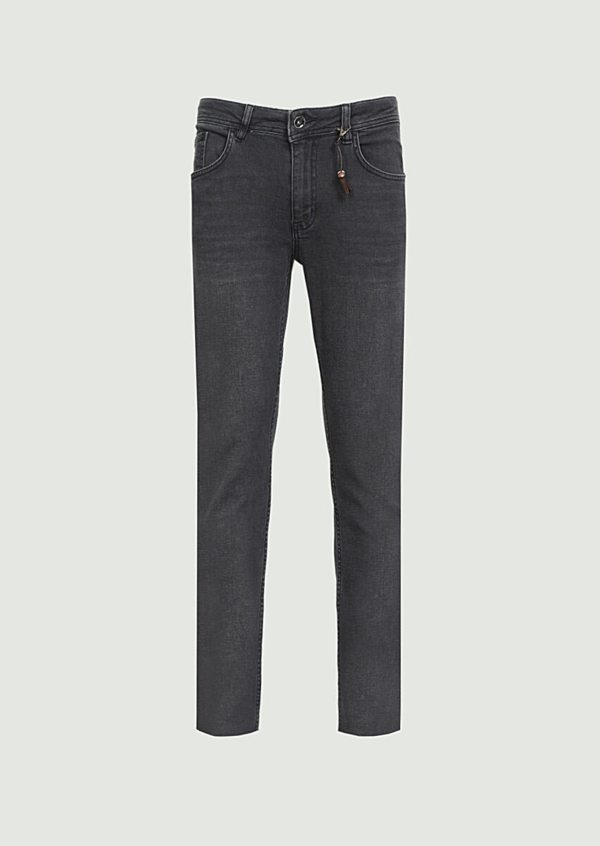 Hard Coal Slim Fit Denim Cotton Blended Trousers - 5