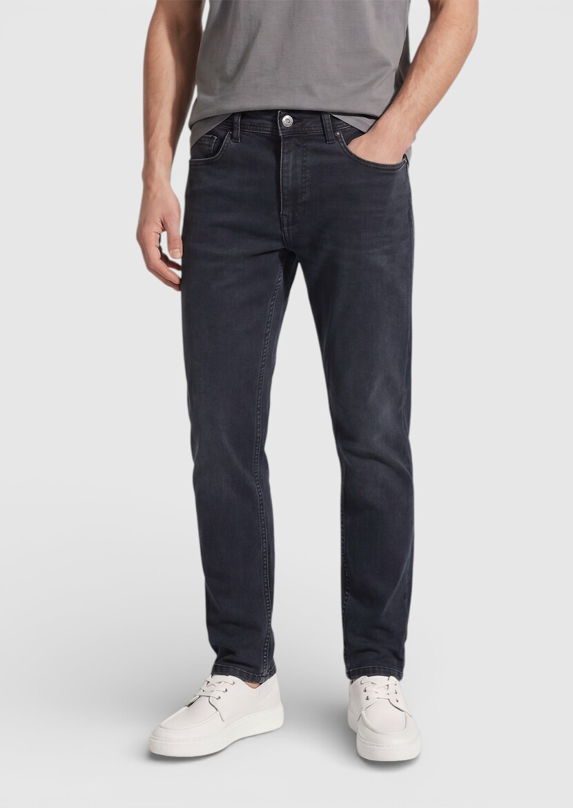 Hard Coal Slim Fit Denim Cotton Blended Trousers - 4