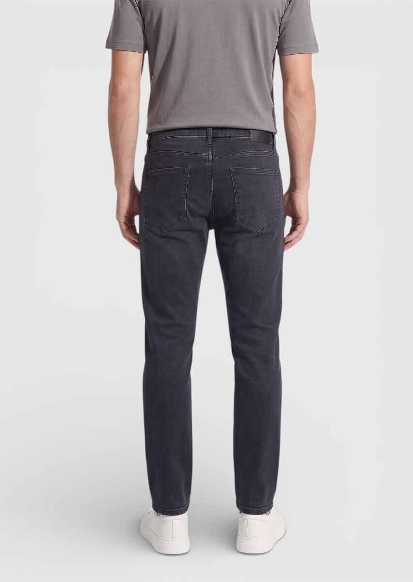 Hard Coal Slim Fit Denim Cotton Blended Trousers - 5