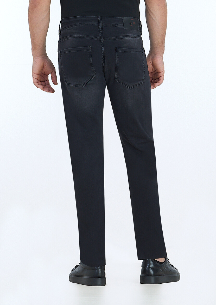 Hard Coal Slim Fit Denim Cotton Blended Trousers - 4